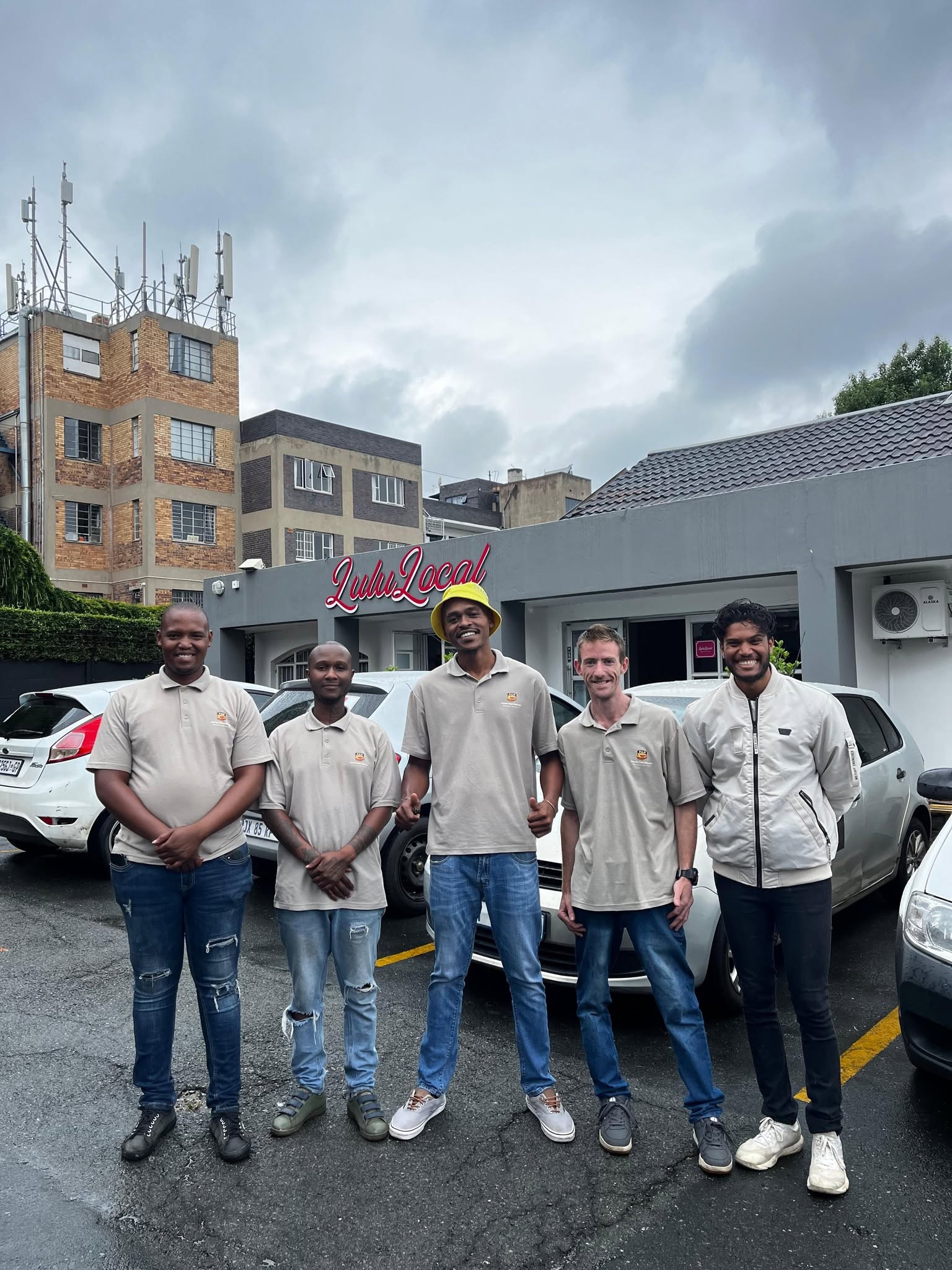 Pryvate Guys delivery team standing outside LuluLocal
